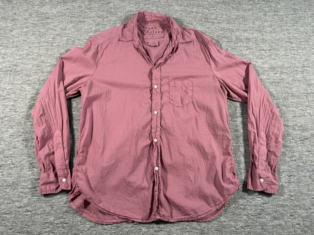 Frank Eileen Eileen Top Womens Small Pink Loose Fit Relaxed Button-Up Blouse